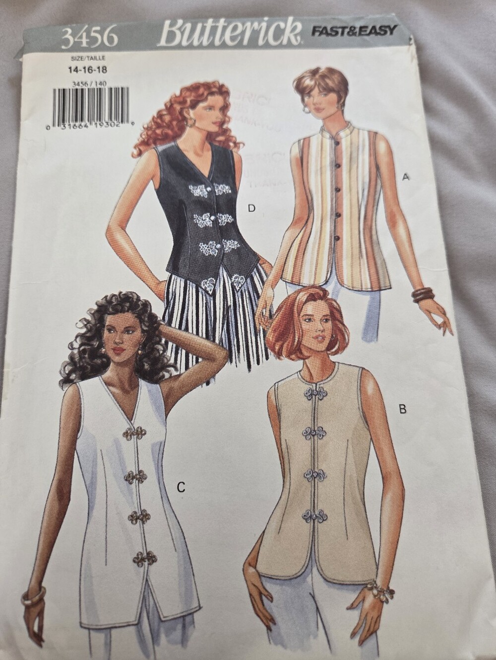 Butterick 3456 Sewing Pattern